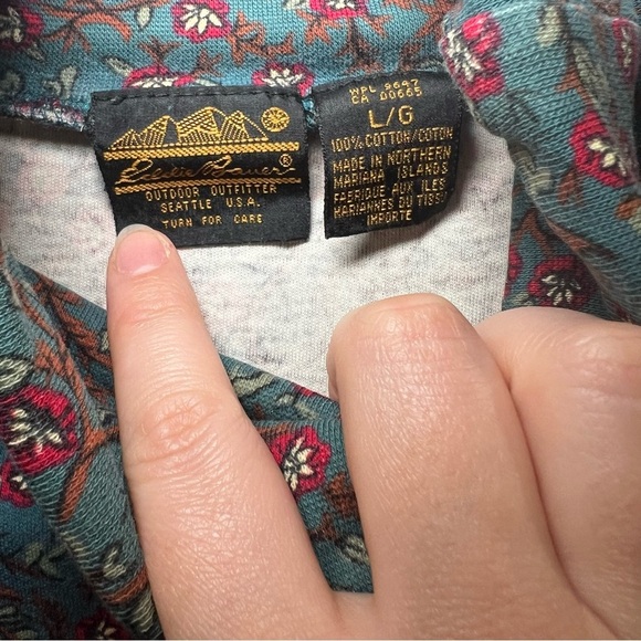 Vintage Eddie Bauer Women’s Jersey Turtleneck Cotton Women’s Size Large - Picture 3 of 7